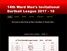 Tablet Screenshot of 14thwarddartball.com